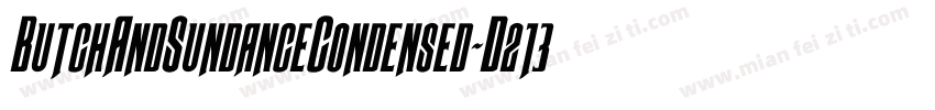 ButchAndSundanceCondensed-D213字体转换
