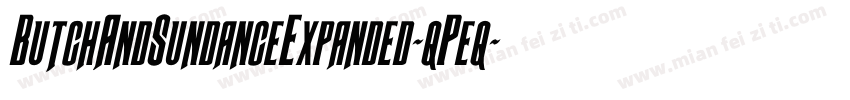 ButchAndSundanceExpanded-qPeq字体转换