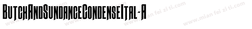 ButchAndSundanceCondenseItal-Areg字体转换