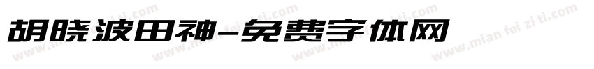 胡晓波田神字体转换