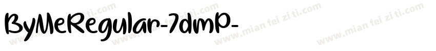 ByMeRegular-7dmP字体转换