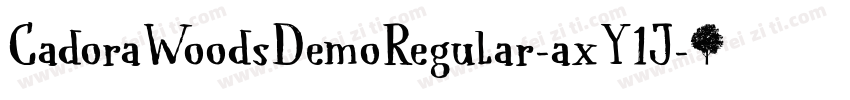 CadoraWoodsDemoRegular-axY1J字体转换