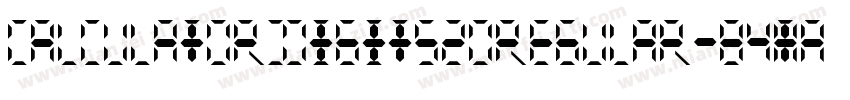CalculatorDigits20Regular-84mA字体转换