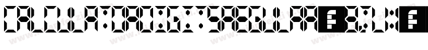 CalculatorDigitsRegular-Bjln字体转换