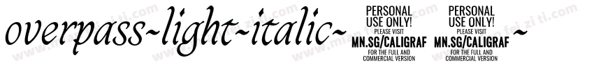 overpass-light-italic-10字体转换