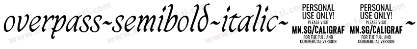 overpass-semibold-italic-13字体转换
