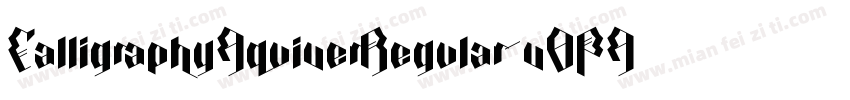 CalligraphyAquiverRegular-v0PA字体转换