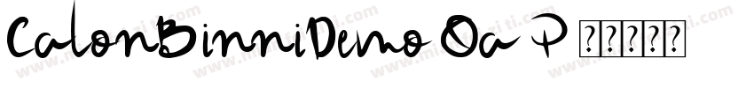 CalonBinniDemo-Oa1P字体转换