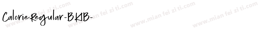 CalorieRegular-BK1B字体转换