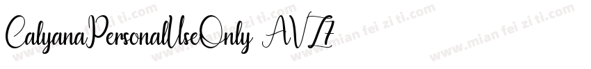 CalyanaPersonalUseOnly-AVZ7字体转换