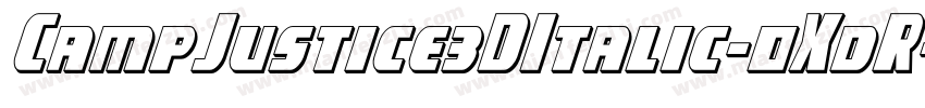 CampJustice3DItalic-0XdR字体转换