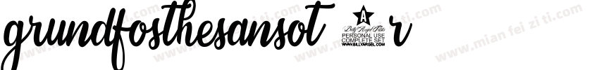 grundfosthesansot-5r字体转换