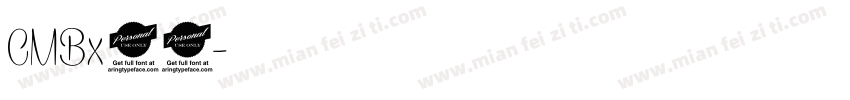 CMBx12字体转换