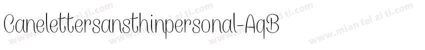 Canelettersansthinpersonal-AqBx字体转换