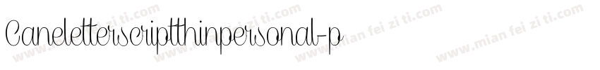 Caneletterscriptthinpersonal-pDzR字体转换