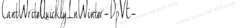 CantWriteQuicklyInWinter-DpVE字体转换