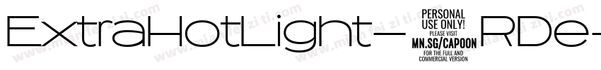 ExtraHotLight-2RDe字体转换
