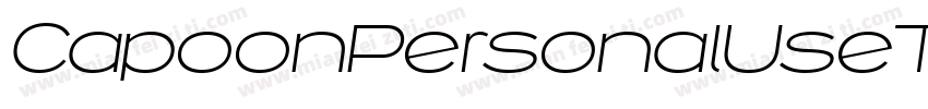 CapoonPersonalUseThinItalic-dEVK字体转换