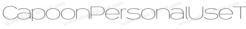 CapoonPersonalUseThinItalic-dEVK字体转换