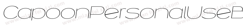 CapoonPersonalUseBold-MRmY字体转换