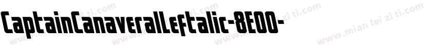 CaptainCanaveralLeftalic-8E00字体转换