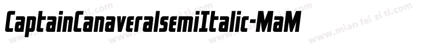 CaptainCanaveralsemiItalic-MaMY字体转换