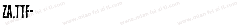 Za.ttf字体转换