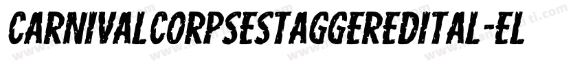 CarnivalCorpseStaggeredItal-Elyl字体转换