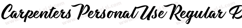 CarpentersPersonalUseRegular-DOLwR字体转换