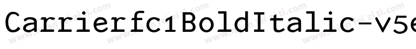Carrierfc1BoldItalic-v5eL字体转换