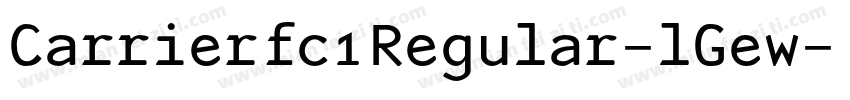 Carrierfc1Regular-lGew字体转换