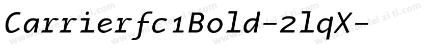 Carrierfc1Bold-2lqX字体转换