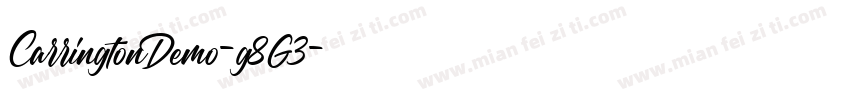 CarringtonDemo-g8G3字体转换