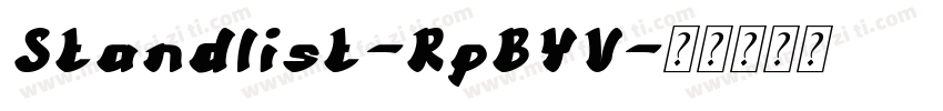 Standlist-RpBYV字体转换