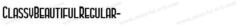 ClassyBeautifulRegular字体转换