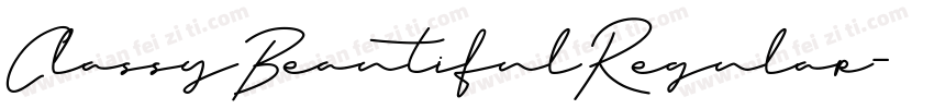 ClassyBeautifulRegular字体转换