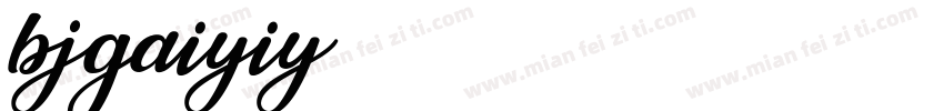 bjgaiyiy字体转换