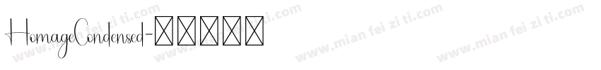 HomageCondensed字体转换 HomageCondensed字体转换