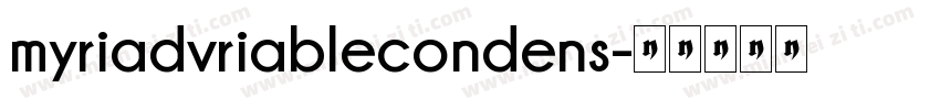 myriadvriablecondens字体转换