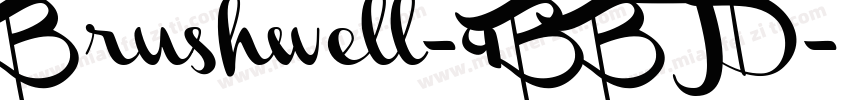 Brushwell-4BBJD字体转换