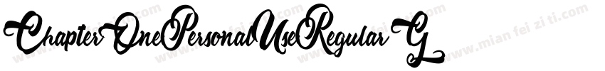 ChapterOnePersonalUseRegular-GDGP字体转换