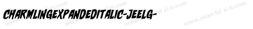 CharmlingExpandedItalic-jEELG字体转换