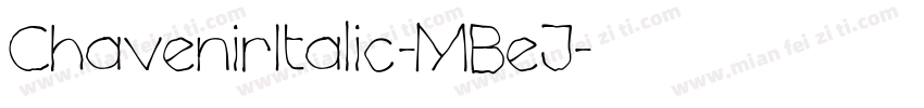 ChavenirItalic-MBeJ字体转换