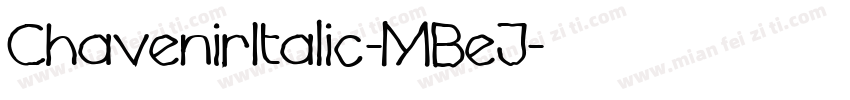 ChavenirItalic-MBeJ字体转换