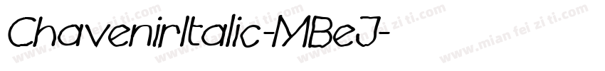 ChavenirItalic-MBeJ字体转换