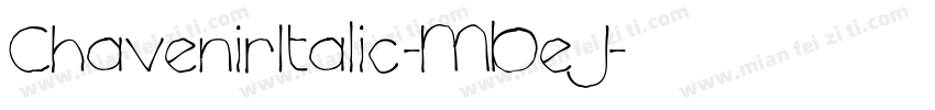 ChavenirItalic-MBeJ字体转换