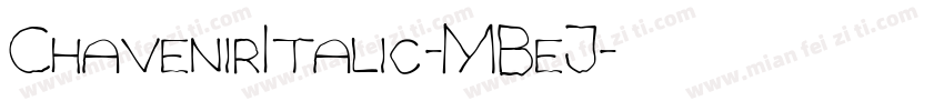 ChavenirItalic-MBeJ字体转换