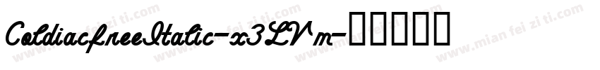 ColdiacfreeItalic-x3LVm字体转换