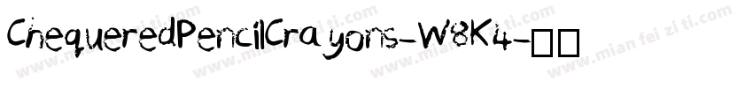 ChequeredPencilCrayons-W8K4字体转换