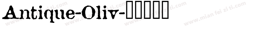 Antique-Oliv字体转换